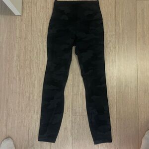 Lululemon Black Camouflage Leggings